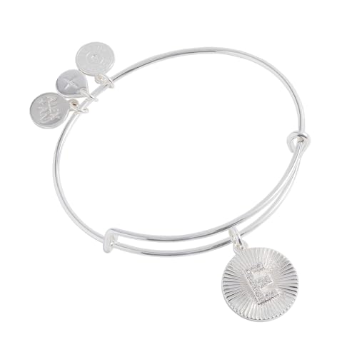 Image of Alex and Ani Initial I Pave Starburst Texture Bangle