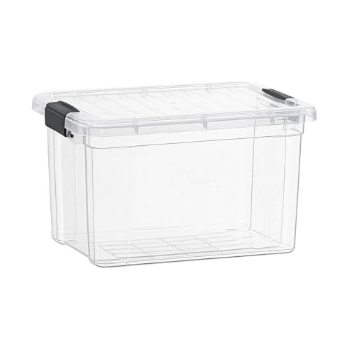 Image of Superio 14.7 Quart Clear Plastic Storage Boxes with Lids, Stackable Organizer Containers, BPA-Free Storage Bins for Home, Office, School & Dorm, 1 Pack