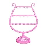 Lindo diseño en forma de arpa: con un diseño en forma de arpa, estos titulares de aretes son perfectos para las niñas que aman la música.La organización de joyería no tiene que ser aburrida.Las joyas se sienten con diseños rústicos y modernos.Complementa cualquier dormitorio con este soporte de pendiente en forma de arpa.