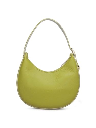 Image of Da Milano Women's Leather Shoulder Bag - Green