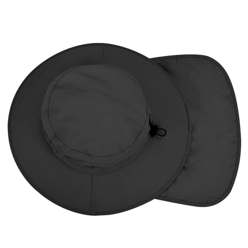 Image of Sun Hats for Men Women, UPF50+ Protection Safari Hat,Wide Brim Fishing Hat with Neck Flap,Bucket Hats for Beach Hiking