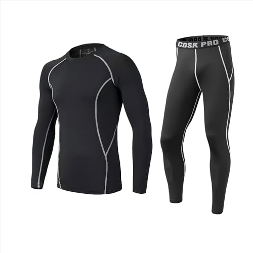 Echinodon Jungen Sportunterwäsche Kinder Fußball Schnelltrocknend Funktionsunterwäsche Set für Fitness Running...