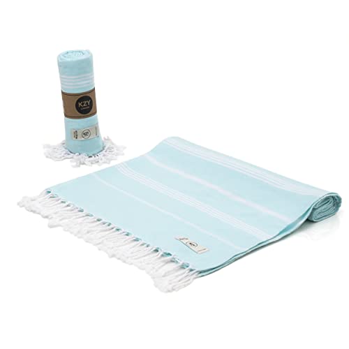 KZY LONDON Serviette de plage – Grande serviette de plage turque pour camping, natation, bain, gym, pique-nique – Séchage rapide, super absorbante,...