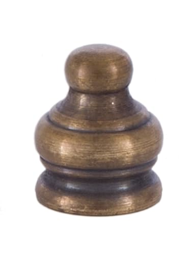 Image of B&P Lamp 11 /16 Inch Brass Brass Pyramid Finial, Tap 1 /8F