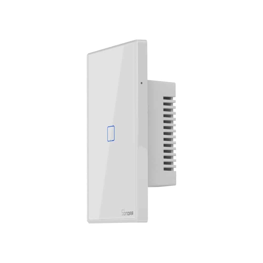 Vetrineinrete® Interruttore smart 1 canale controller da remoto wireless wifi placca touch domotica (Bianco)