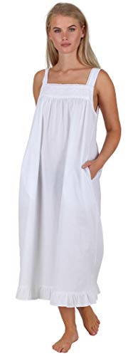 The 1 for U White Nightgown - Vintage Nightgowns for Women, Adeline 100% Cotton Gown