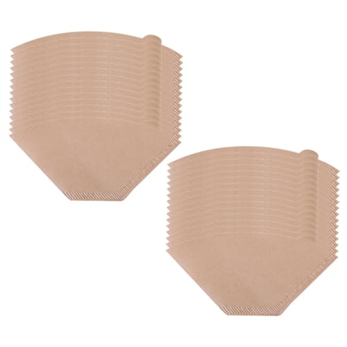 TEHAUX 100Pcs Disposable Coffee Filter Paper Cones Unbleached Espresso Filtering Papers for Smooth Flavor Easy Use with Coffee Machines and Filter Cups