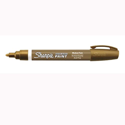 Sharpie Water-Based Paint Marker, Medium Point (Metallic Gold)