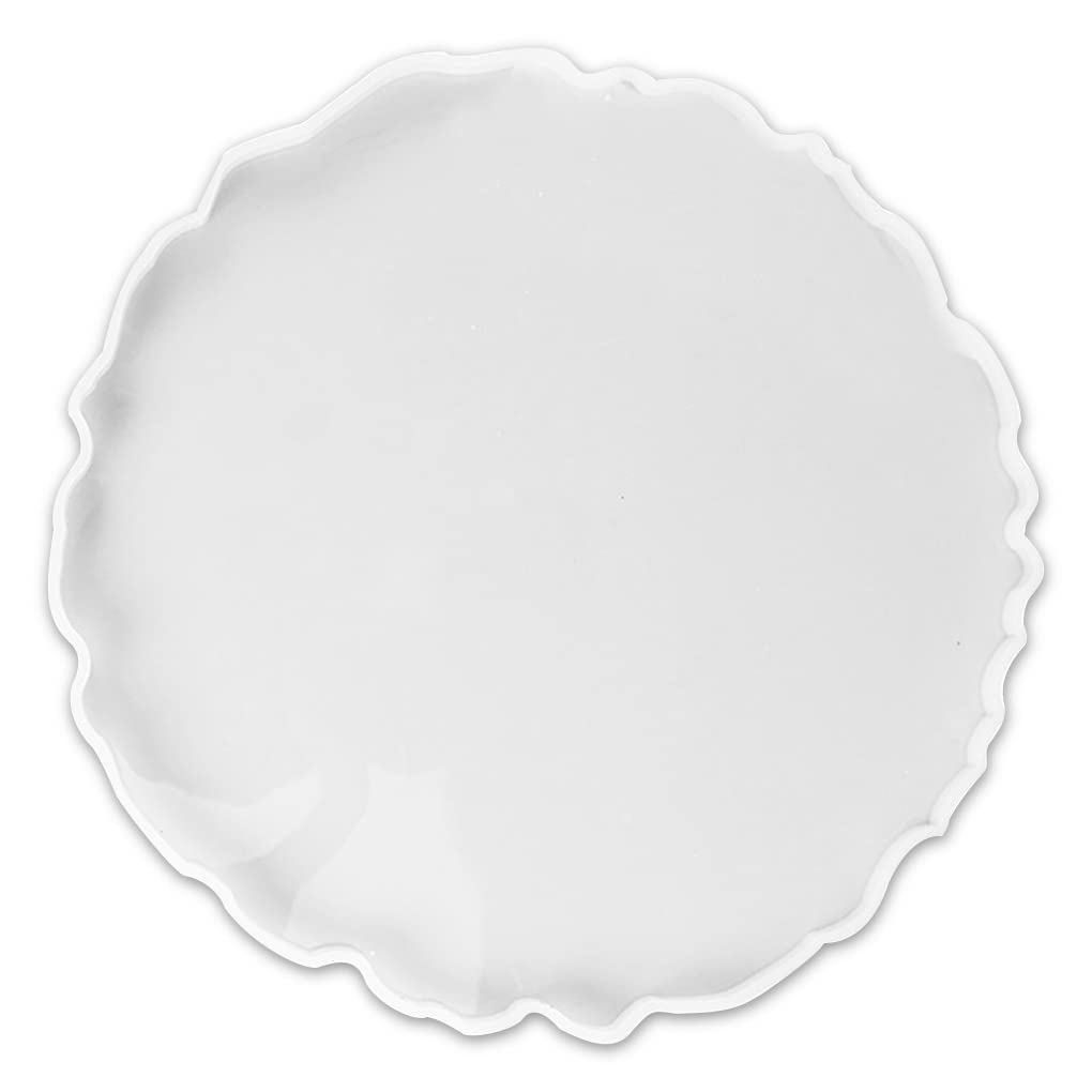 Set di 5 stampi per riporre vassoi fai da te in silicone a forma rotonda in resina stampi flessibili per regali per la casa accessori per gesso argilla grande vassoio rotondo