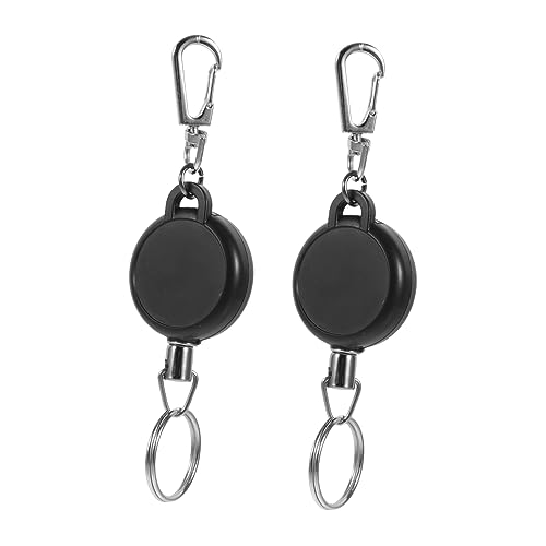 Toddmomy 1 Juego Llavero De Cuerda De Alambre Accesorios De Camping Accesorios para El Camping Llavero Estirable Hebilla De Llave Retráctil Cuerda Clave Hebilla Creativa Acero 2 Piezas
