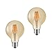 Ampoule LED E27 Vintage, 6W Équivalent à 60W, Grosse Ampoule Vintage, Ampoule Filament E27 Vintage, Ampoule Edison Non Dimmable, 2700K Blanc Chaud Lot de 2