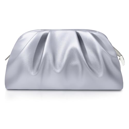 lovyoCoCo Clutch Purse for Women Soft Pleated PU Wedding Clutch, Elegant Evening Bag for Galas, Proms,Cocktail Parties