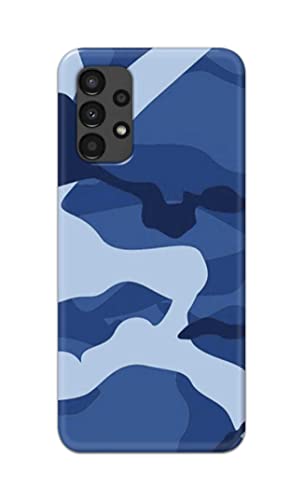 Image of Printed Hard Back Cover Case for Samsung Galaxy A13 4G Back Cover (Army Blue Pattern) -702