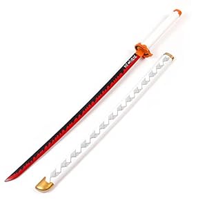 Anime Samurai Cosplay Zwaard, Demon Slayer Blade COS Houten Zwaard Kamado Tanjirou Prop Wapen Model voor Anime…