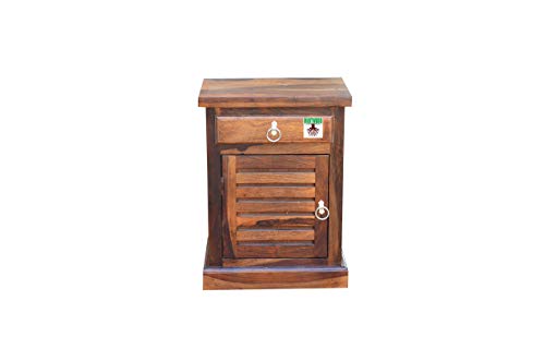 Image of Sheesham Solid Wood Side Table (Finish Color - Natural Brown Finish)