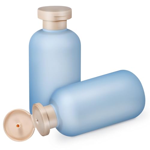 Image of Healeved 2pcs Travel Toiletries Bottles Leak Refillable Containers for Shampoo Lotion Stylish Each for Outdoor Adventures and Business Trips