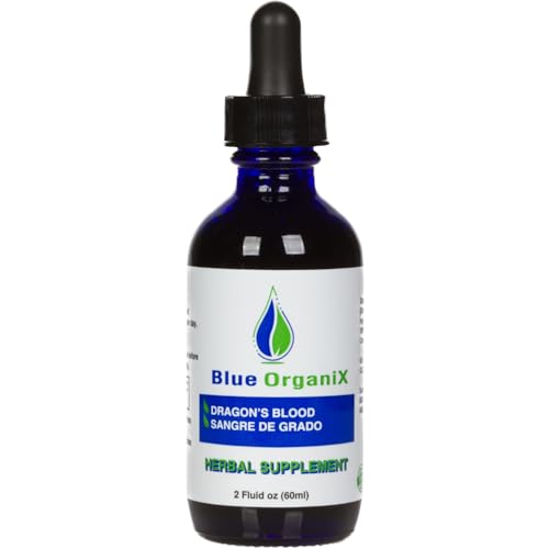 Blue Organix Receding Gums Support Dragons Blood 2 Oz Liquid Sangre de Grado 100% Raw Croton Lechleri Sangre de Drago 1 Bottle