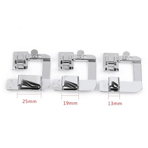 Juego de 3 pies para dobladillo de máquina de coser miniatura 3