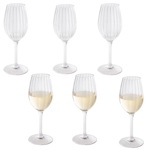 Buddy´s Bar Buddy's Bar - Set di 6 bicchieri da vino bianco in plastica Tritan, diametro 8 cm, altezza: 21,5 cm, 320 ml, 66197