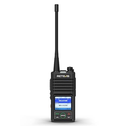 Retevis RB658 Walkie Talkie mit Bluetooth, Funkgerät mit LCD, App-Einstellung, Intelligente Geräuschunterdrückung, 1800 mAh Walkie-Talkie für Erwachsene, Motorrad (1 Packung, Schwarz)