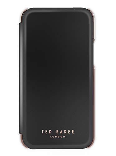 Ted Baker Sharita Mirror Folio Case for iPhone 12 12 Pro - Black Rose Gold