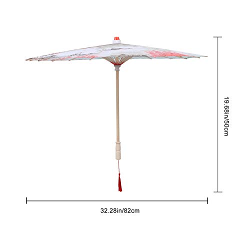 NUOBESTY Papel Clássico Feito à Mão Guarda-Sol Chinês Guarda-Chuva de Pintura Adereços de Dança Guar