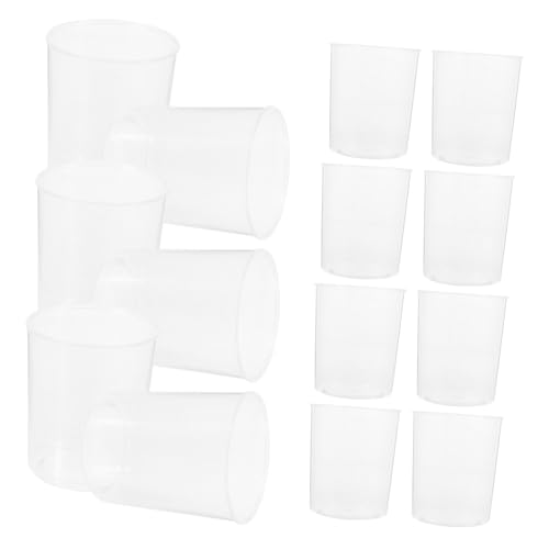 FUNOMOCYA Reusable Measuring Cups Set 30pcs Plastic Beakers Lids Lab Measuring Tools for Science Experiment