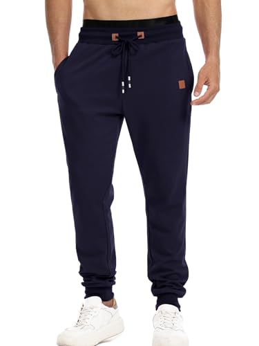 Suwangi Pantalones Deportivos para Hombre Running Joggers Pantalones Chándal Cónico Gimnasio Entrenamiento con Bolsillos Cremallera
