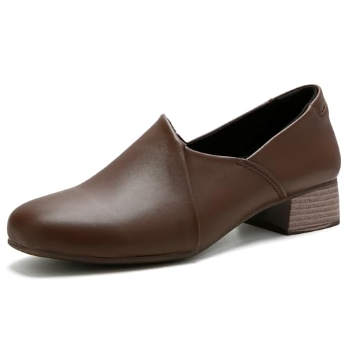 Image of UZB Loafers for Women Dress Shoes Slip On Shoes Low Heel Casual Work Office Dressy Shoes