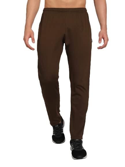 Image of Zeffit Men's Slim Fit Track Pants, Cotton, Elastic Waist, Side Pockets, Running & Gym