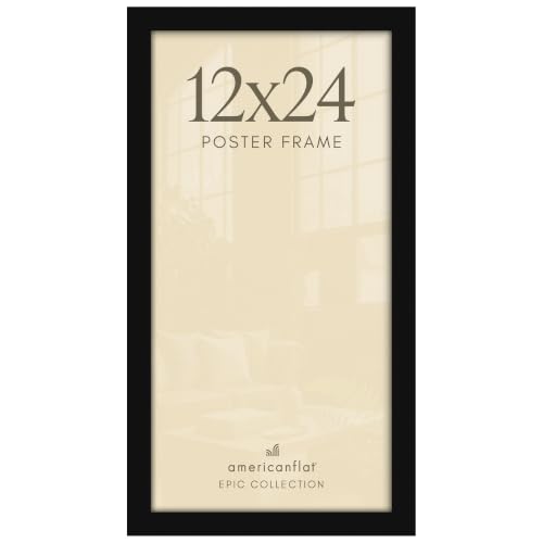 Image of Americanflat 12x24 Poster Frame - Engineered Wood - Black
