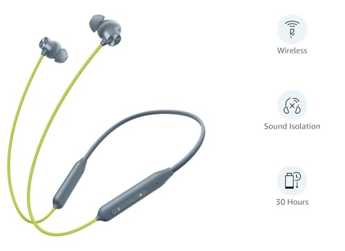 Image of Bluetooth Wireless in Ear Earphones Compatiblewith OnePlu Bullets Z2 Mic, Bombastic Bass - 12.4 Mm Drivers, 10 Mins Charge - 20 Hrs Music, 30Hrs Battery Life (Jazz Green)