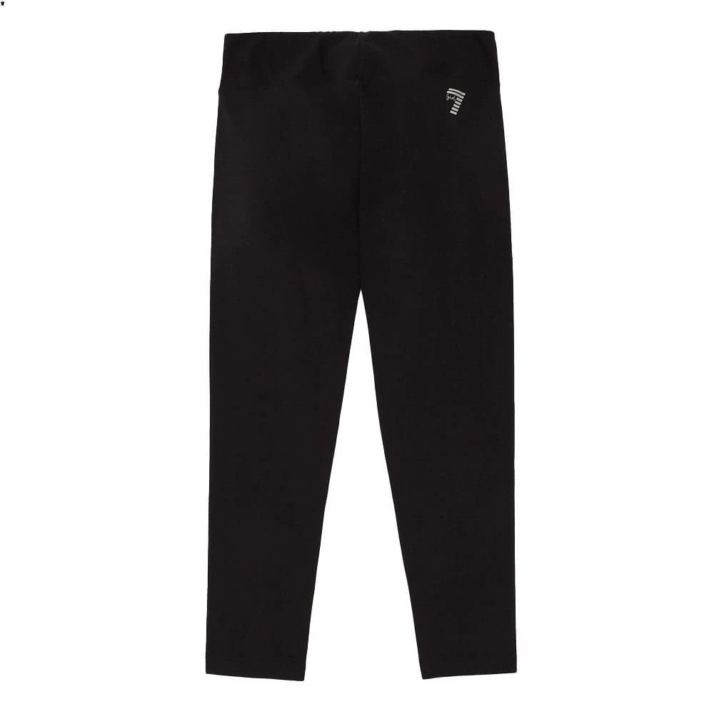 EA7 Leggings da ragazza in cotone elasticizzato lucido