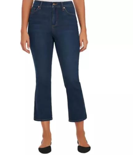 Chaps Ladies Mid Rise Crop Kick Jeans (US, Numeric, 8, Regular, Regular, Verona)