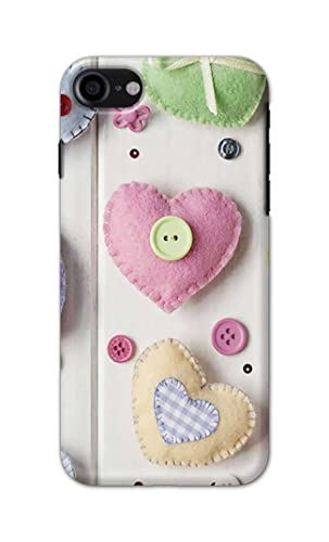 Image of PRINTFIDAA Heart Shape Hard Back Cover for Apple iPhone 7 (4.7 inch) / iPhone 8 (4.7 inch) / iPhone SE 2020, A1778, A1660 Back Cover -(P6) KAT1010