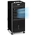 oneConcept Freshboxx - Ventilador 3 en 1, Enfriador de aire, Humidificador, 65W, Caudal 360m³/h, 3 niveles de potencia, Depósito de 6 L, Oscilación, Corriente de aire vertical, Portátil, Negro