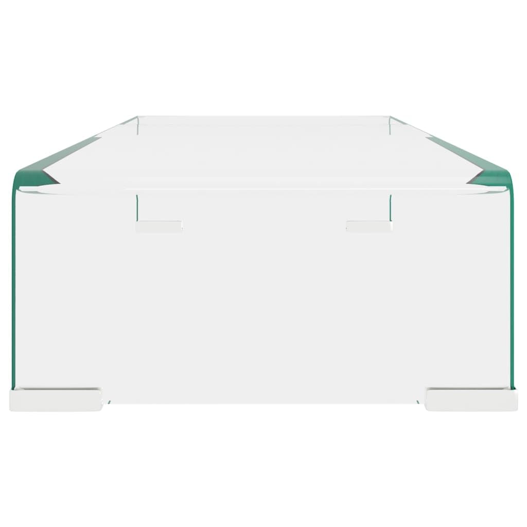vidaXL Soporte para TV/Elevador Monitor Material Cristal Claro 60x25x11 cm