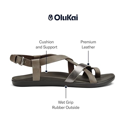 Image of OluKai Upena Women's Strappy Beach Sandal, Lightweight & Durable Design | Water Resistant Slides for All-Day Comfort & Style