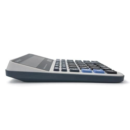 Image of Oreva OR-1912-C Solar & Battery Calculator Desktop | Financial Office Computer Calculators Large Display | Standard Function | Big Sensitive Button - White
