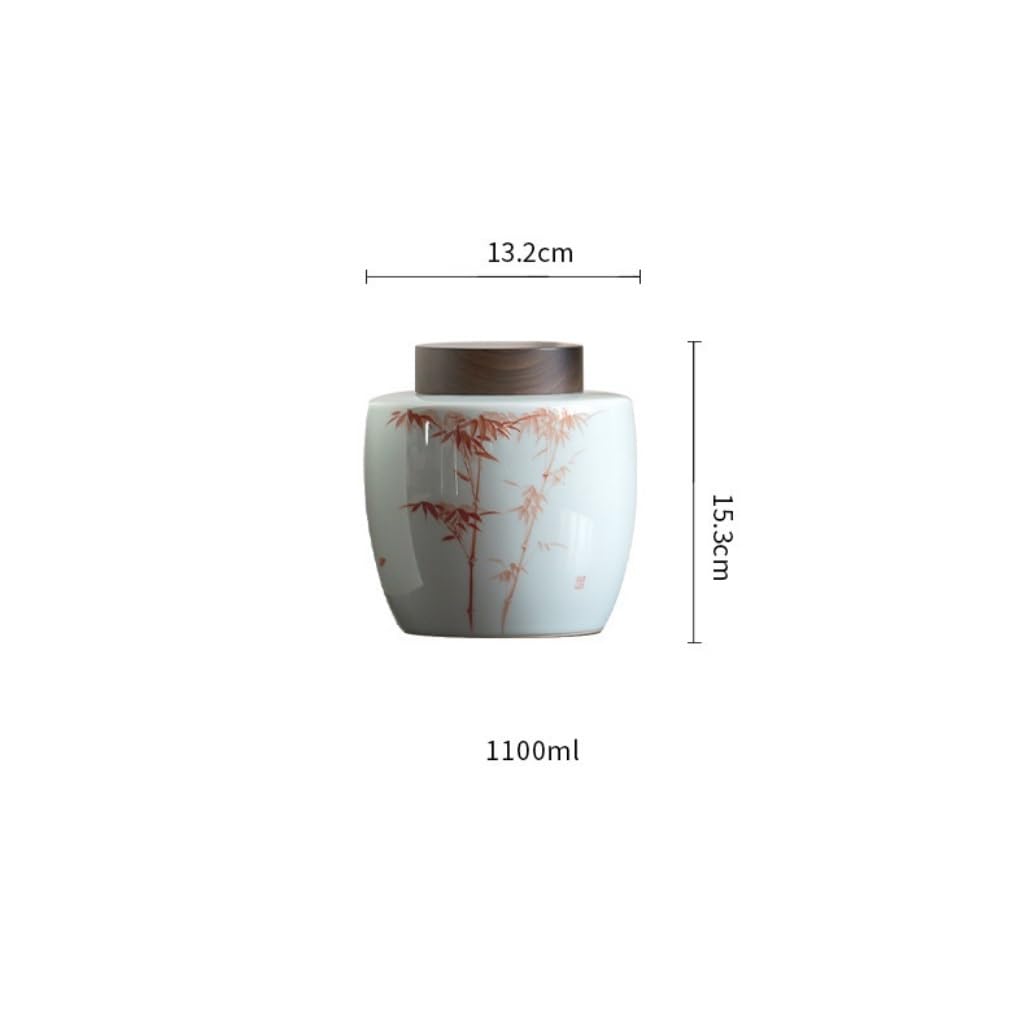 LAPADULA Pojemnik na herbatę kreatywny ręcznie malowany słoik do przechowywania herbaty ceramiczny zamknięty słoik czarna herbata biała herbata pojemnik do przechowywania słoik pojedynczy słoik słoik