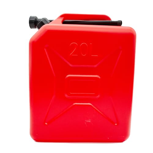 Duravel Jerry Can - 20 Litre- Fuel Can Container for Oil Petrol Diesel Storage Moving Red Cans UN Regulations Approved Heavy Duty Backup Petrol Tanks Mount for Motorcycle SUV ATV Most Cars