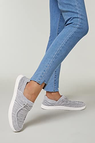 Image of BELOS Women's Rhinestone Lace Up Loafers Shoes Comfortable Slip On Mesh Knit Walking Shoes Fashion Lightweight Sparkly Glitter Sneaker