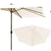 ZYXQQJ Telo di Ricambio per Ombrellone A Mezzaluna Tessuto per Ombrellone di Ricambio Semicircolare Telo in Tessuto per Patio Esterno ﻿(Beige) immagine