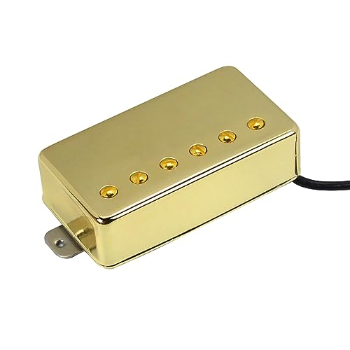FLEOR Humbucker Double Coil Pickups High Output Bridge Pickup Ceramic Magnet 14~15k Compatible with LP Style Electric Guitar for Guitar Parts Replacement Gold - Image 2