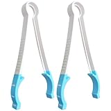 Matyz 2-PACK Baby Bottle Tongs with Non-Detachable Silicone Tips (Blue, 2 PCS), Non-Slip Grip, BPA-Free, Compact and Lightweight, Multipurpose for Bottle-Nipples or Pacifiers