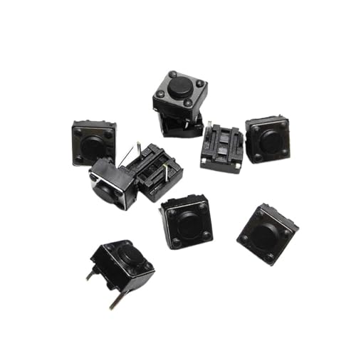 Interrupteur carré miniature 6x6x4.3mm à deux broches pour circuit imprimé Lot de 10 pièces