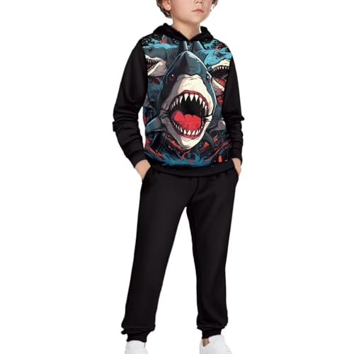 Renewold Kids Hoodie Sweatshirt and Sweatpants 2 Pieces Set Boys Girls Tracksuits Activewear for 4-12 Years