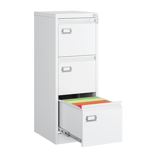 MIIIKO 3 Drawer White Cabinet