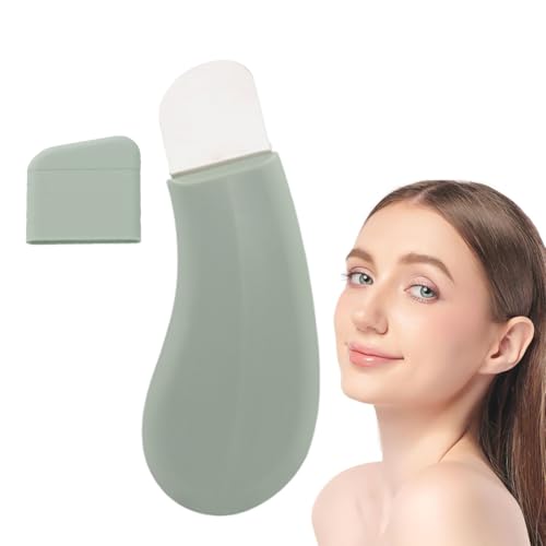 MOLZINY Strumento per la Rimozione dei Punti Neri Strumento per la Rimozione dei Punti Neri in Silicone Estrattore di Pori Delicato e Sicuro Scrubber per la Pelle del Naso(verde)