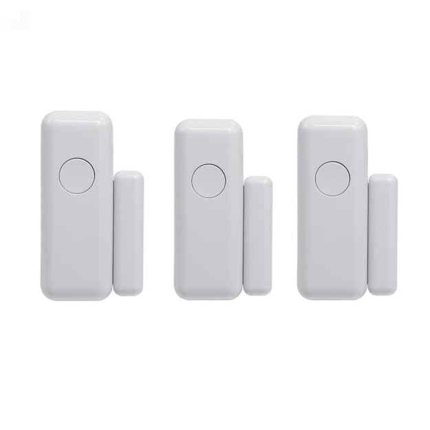 Lot de 3 détecteurs de Porte/fenêtre sans Fil pour système d'alarme 4G/3G/GSM, détecteur magnétique pour Portes de sécurité Domestique, capteur de...